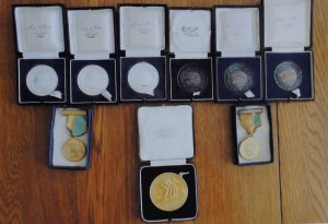 swimming medals, Garth Cooper 1938, 1939