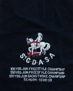 Garth Cooper's championship badge on his jacket